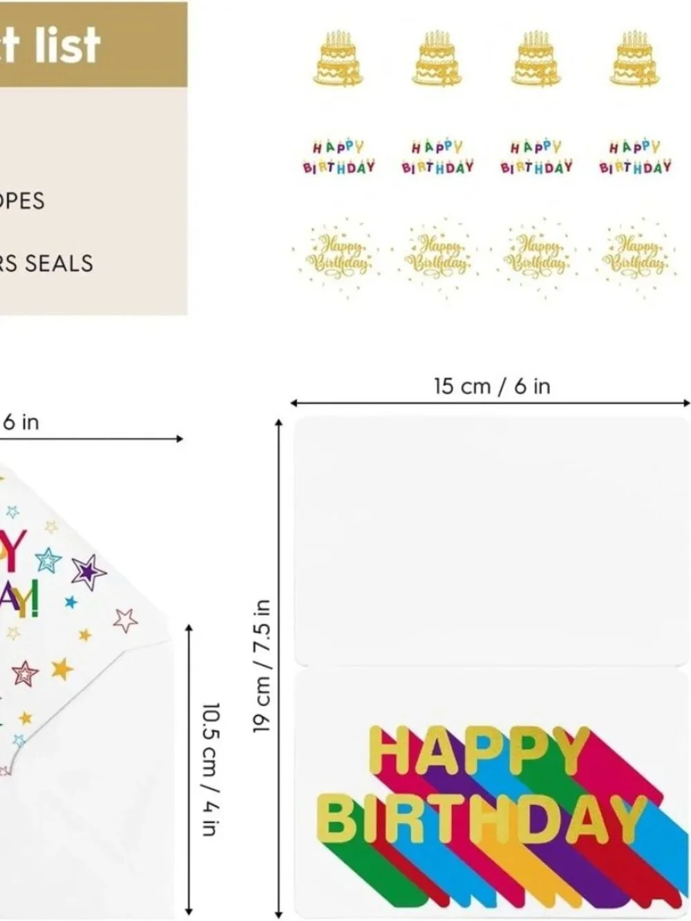 NWT Artoid Mode Happy Birthday Cards 24 sets
